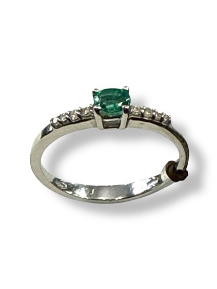 Anello Gianni Pace Donna in Oro bianco Smeraldo 0.15 Ct GPGANSM15B006 - GPGANSM15B006